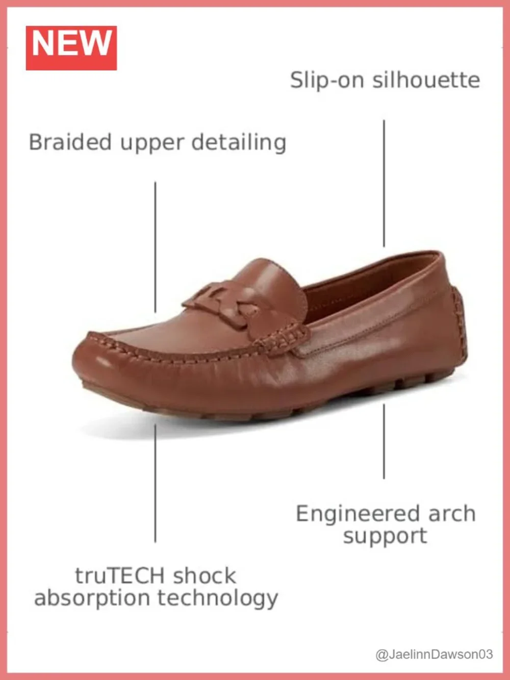 Women's Leather Mocc-On Flats - Cushioned Comfort, Arch Support, Flexible